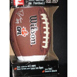 NIB Multi Autographed Signed CFL Mini Football By Wilson Canada